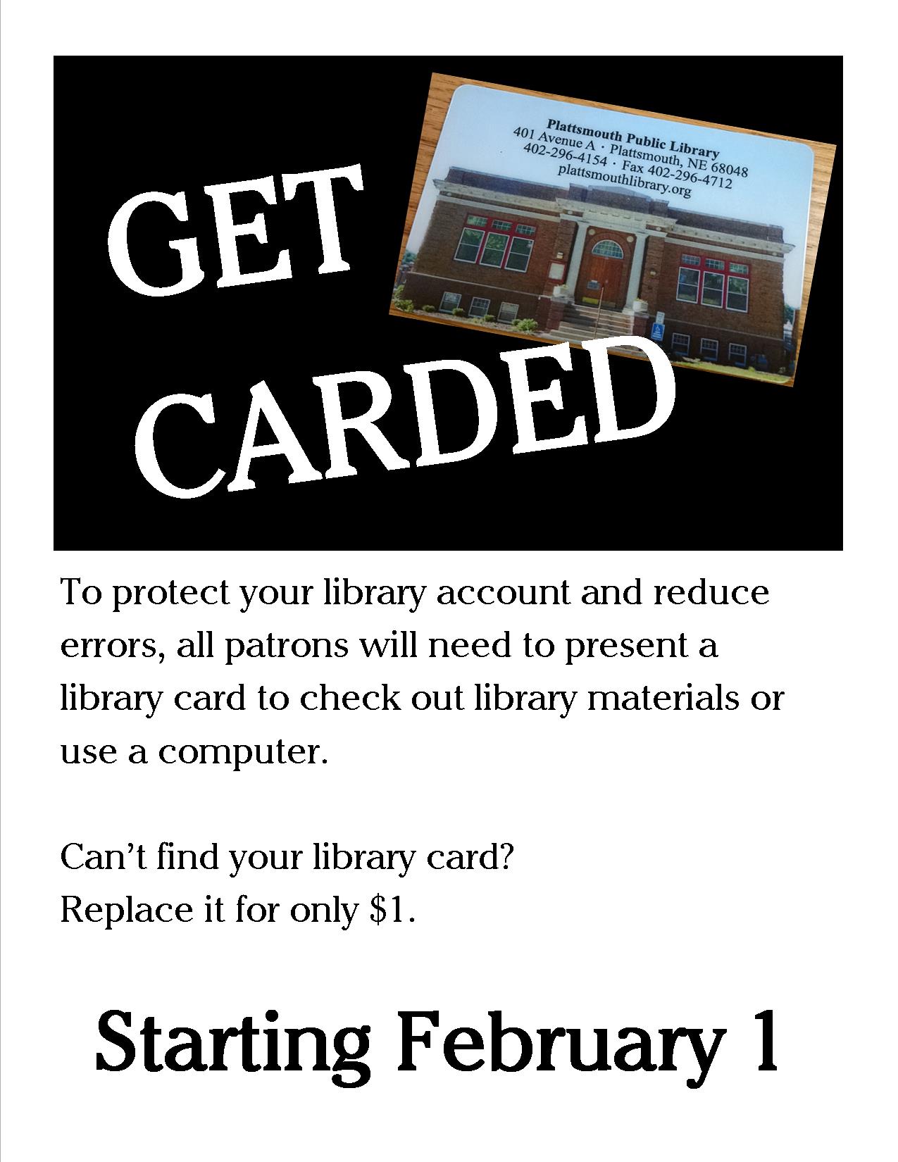Get Carded Library card