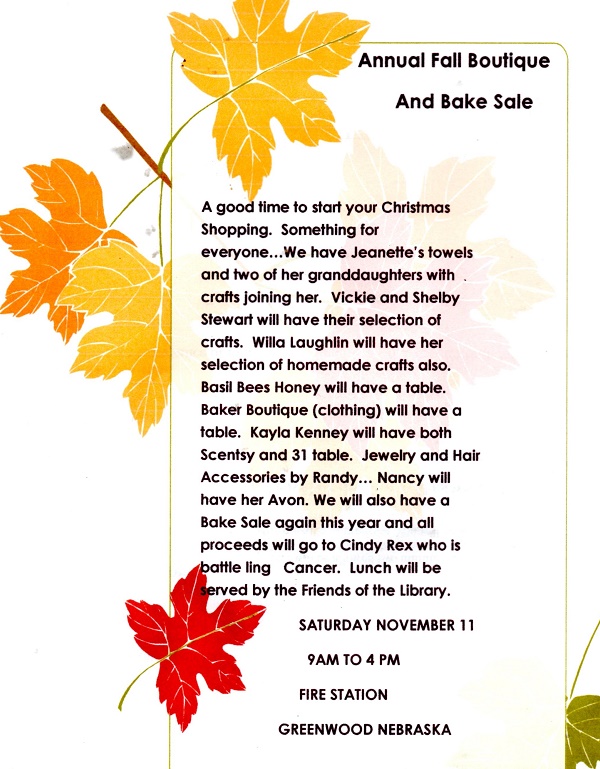 Greenwood bakesale