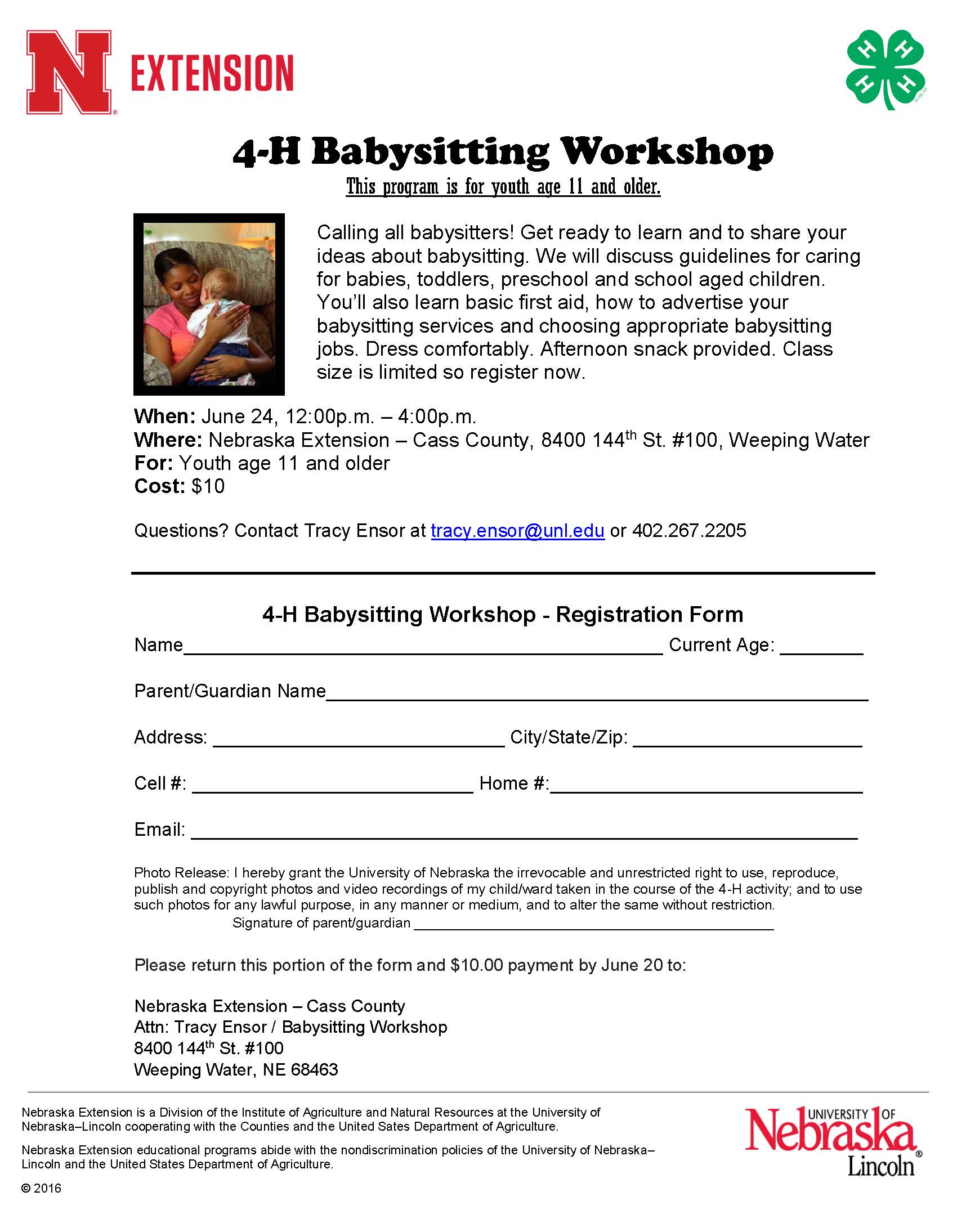 2019 Babysitting Workshop