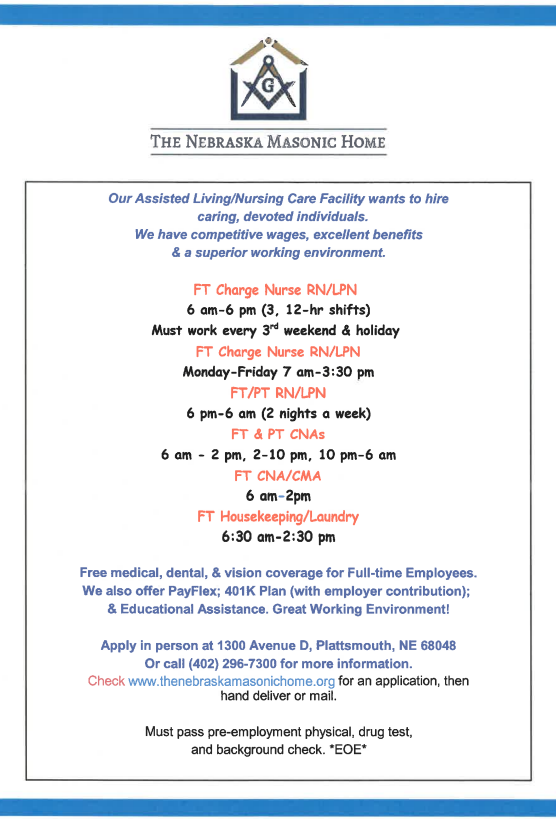 Masonic help wanted
