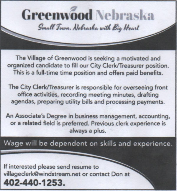 help wanted Greenwood