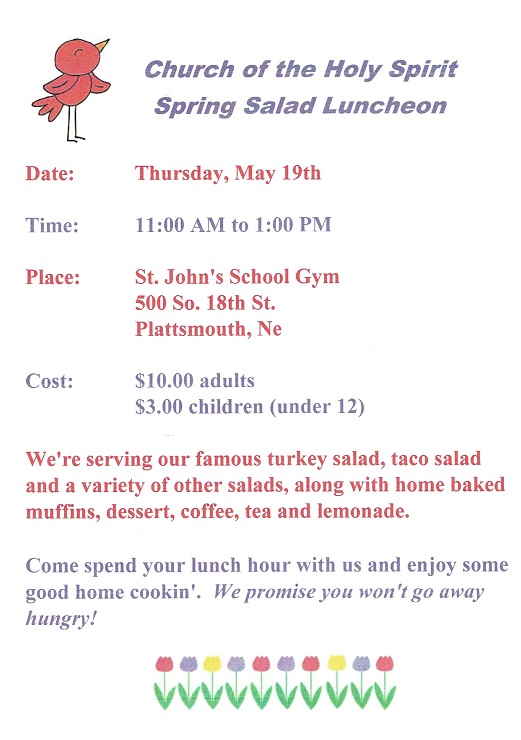 Spring Salad Luncheon Flyer