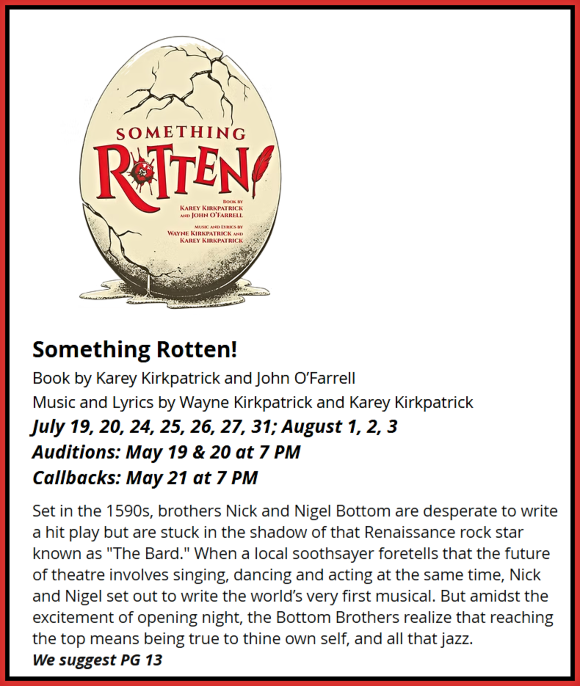 2025 04 16 LOFTE auditions Something Rotten
