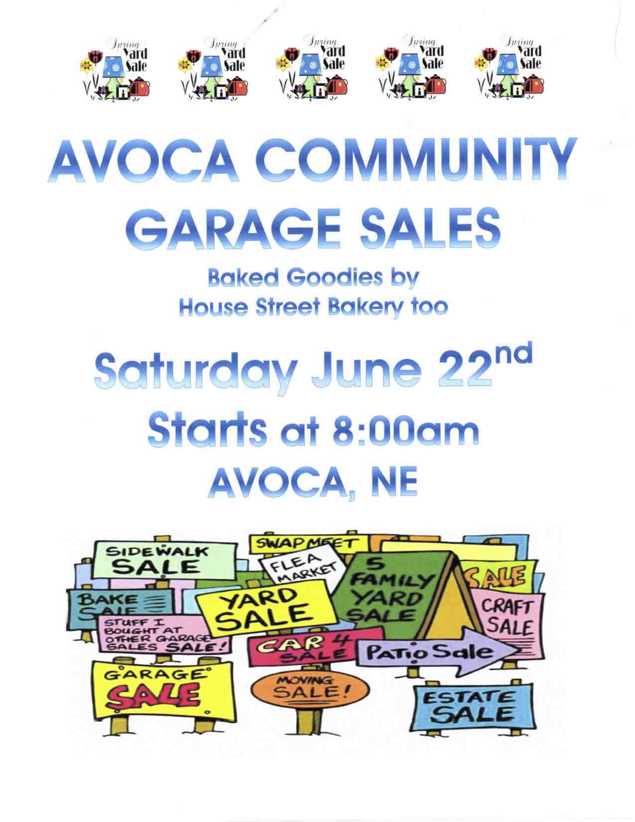 Avoca Garage Sales 6 22 19