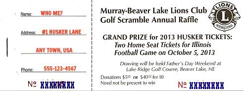 2013 Lions_Football__Raffle