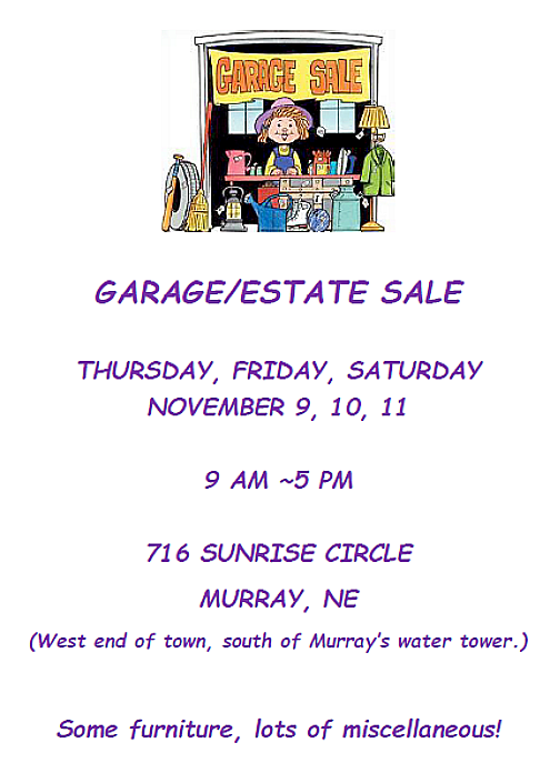2017 11 01 Garage Estate Sale