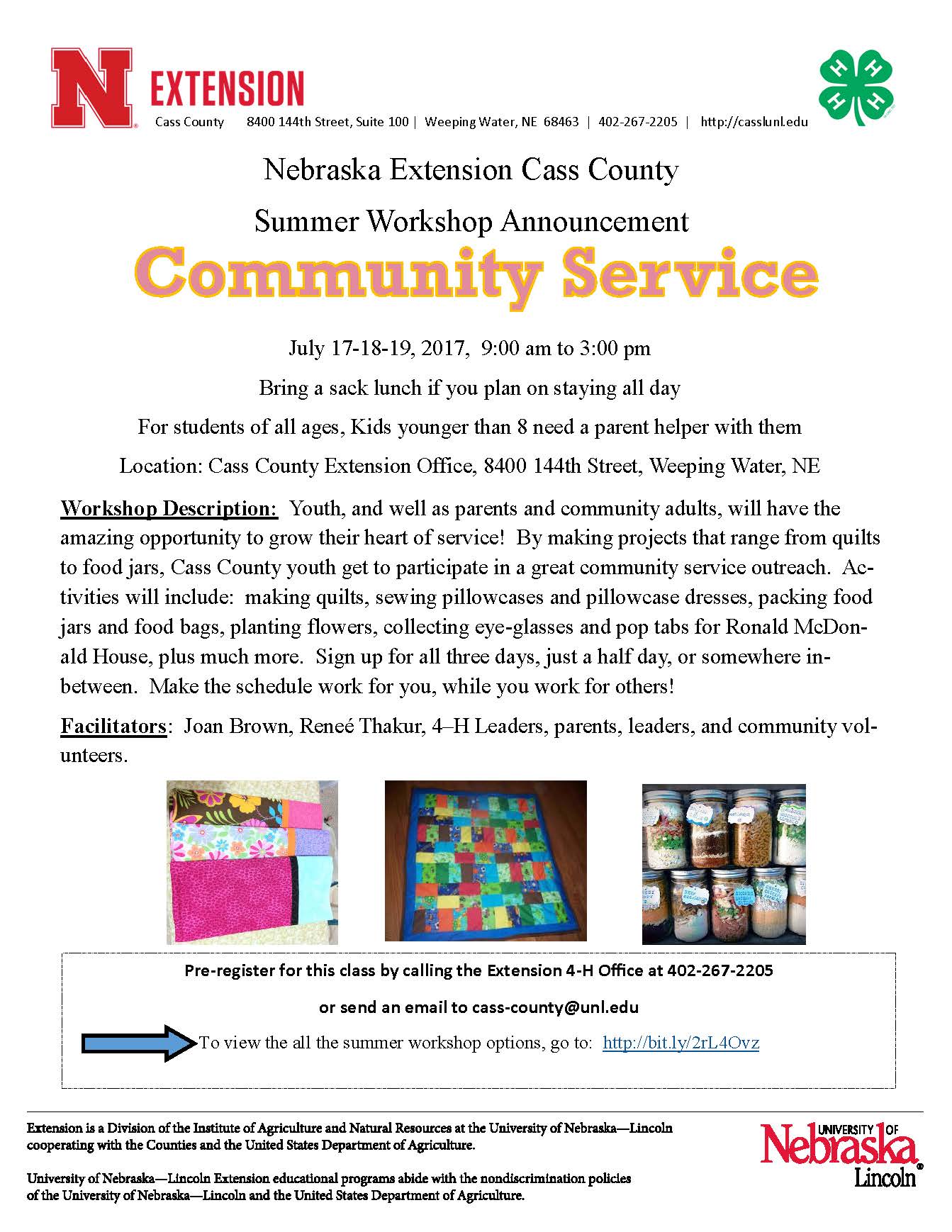 21 Community Service Workshop