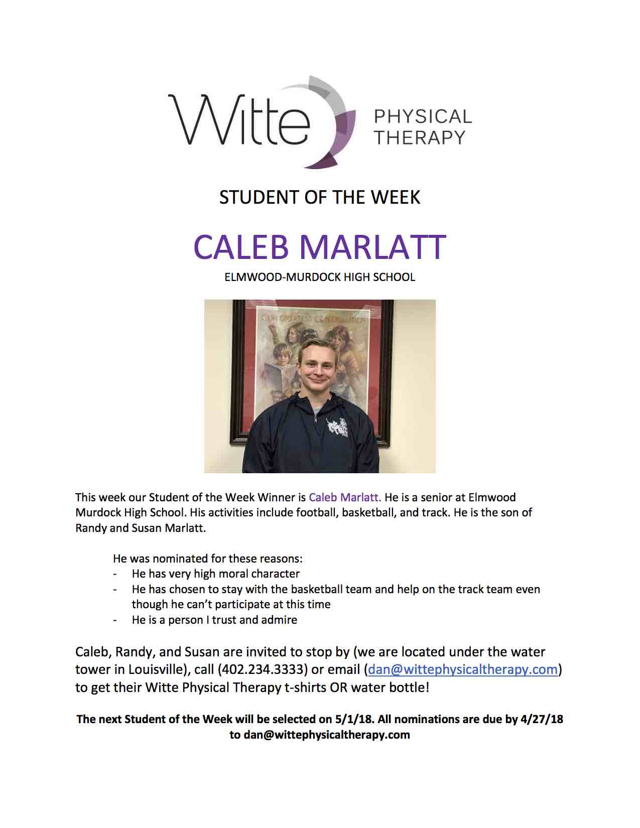 51 Student of the Week Selection