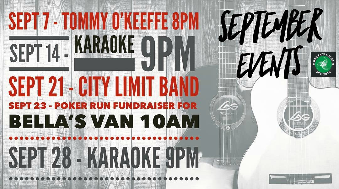 Baileys Local September Events