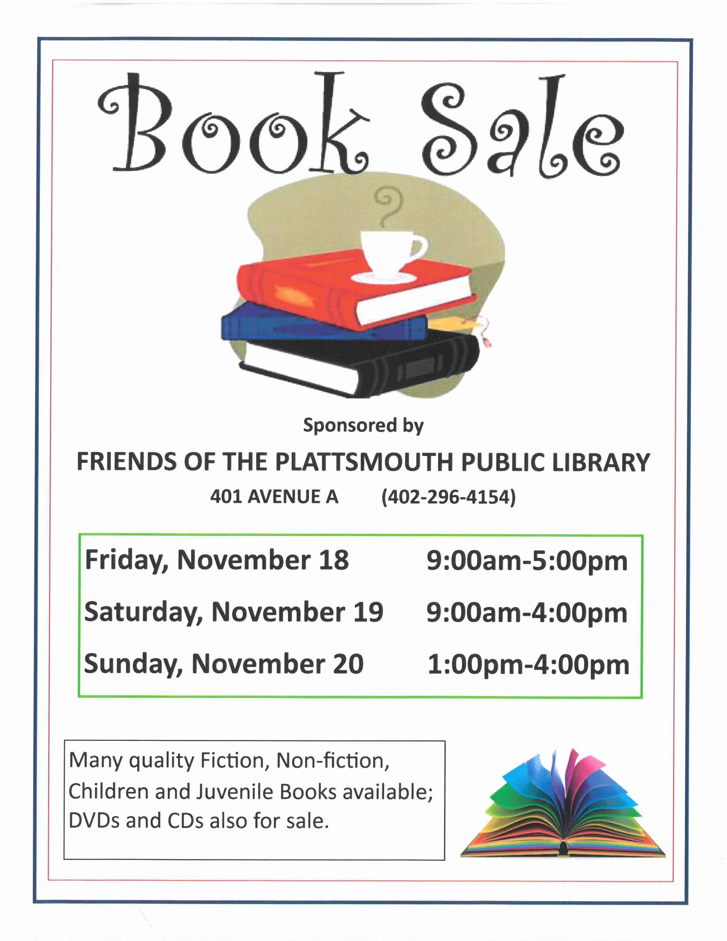 Book Sale Nov 20th