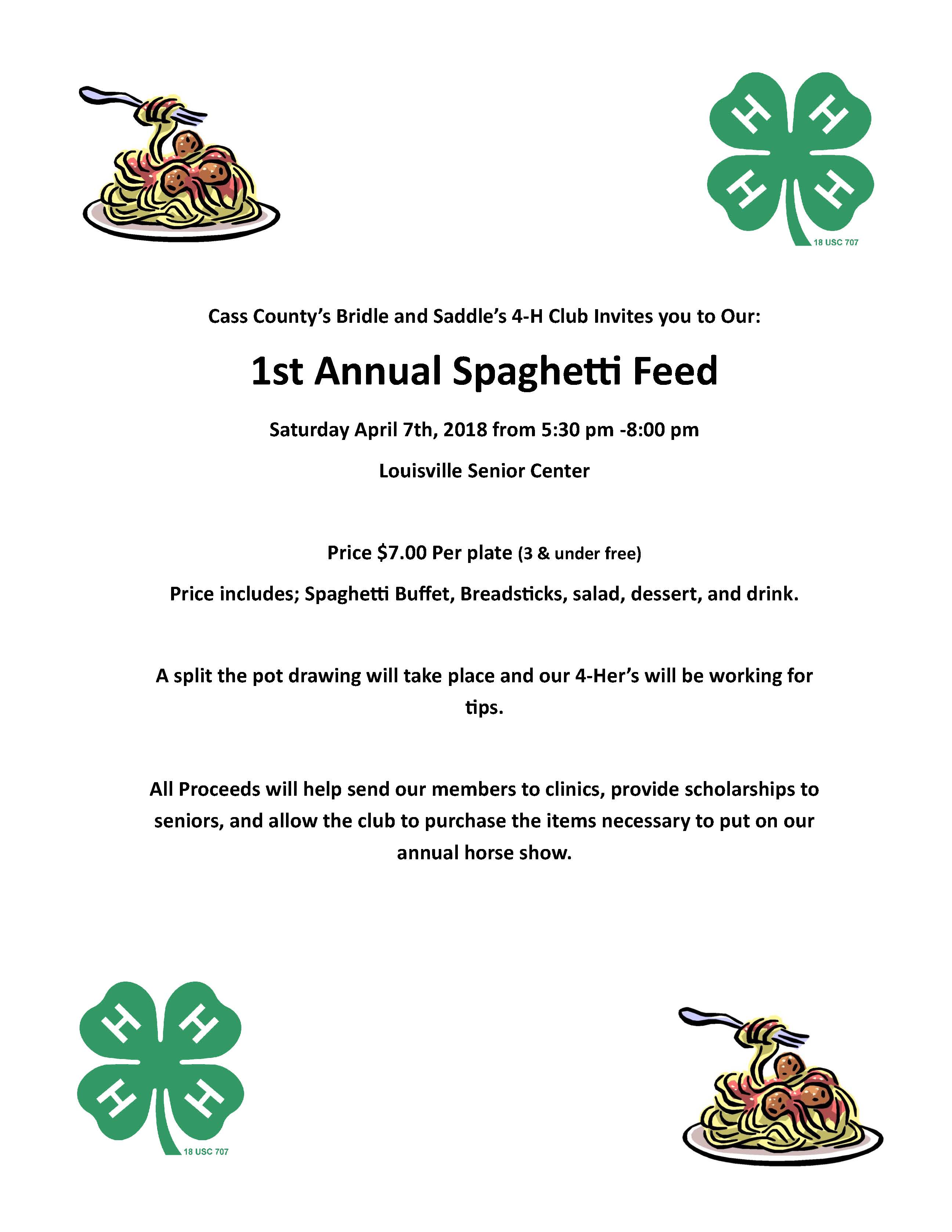 Bridle and Saddle spaghetti feed