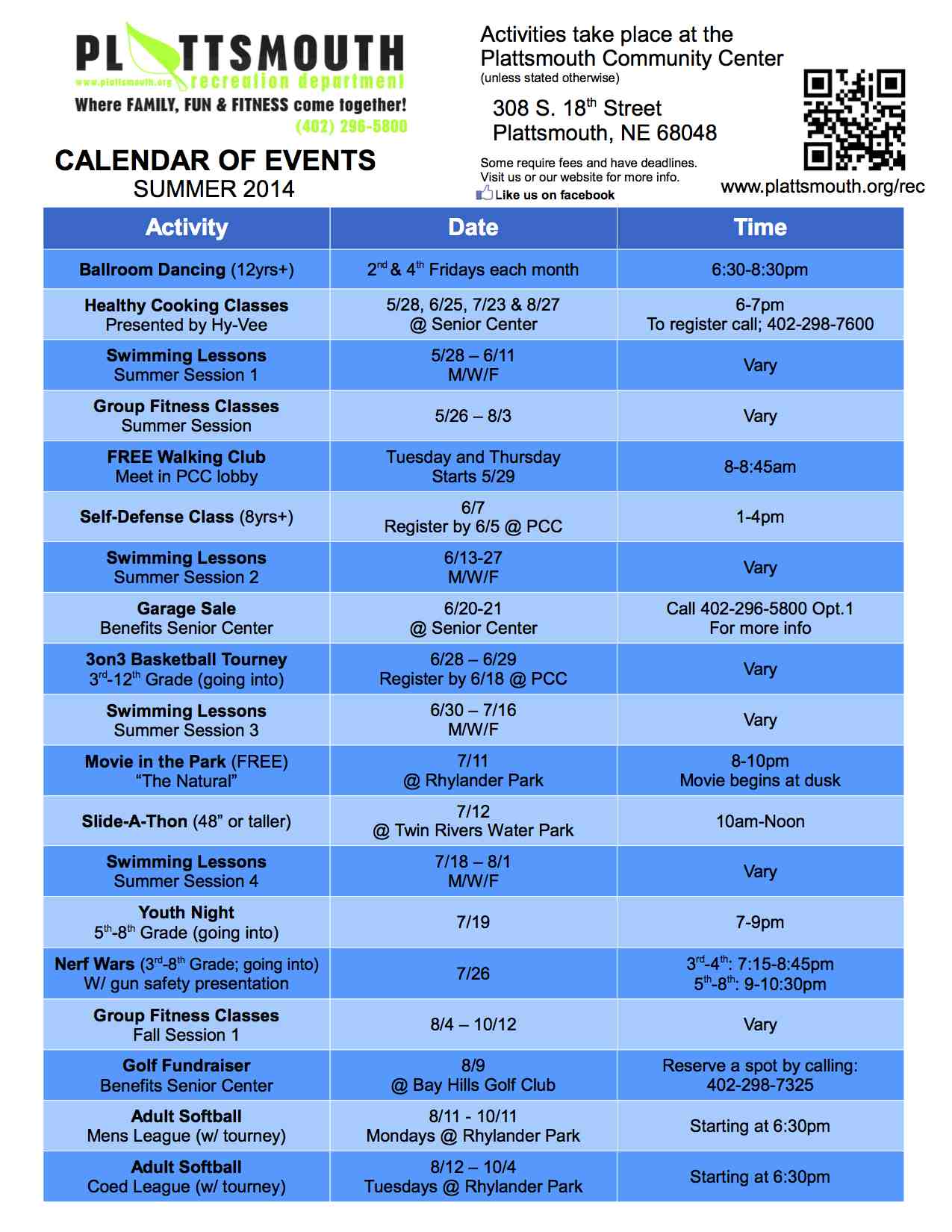 CalendarofEventsSummer2014