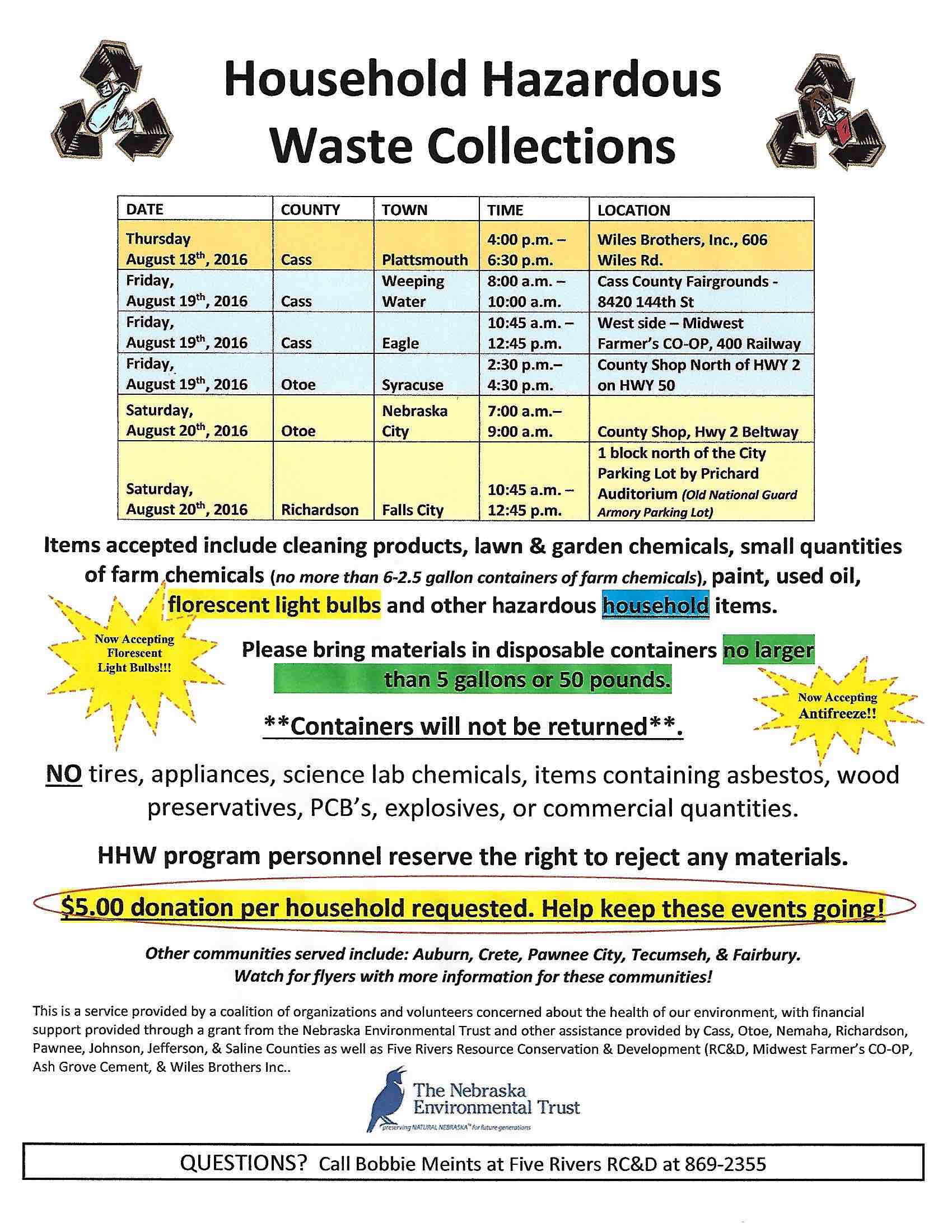 Cass County HHW 2016 