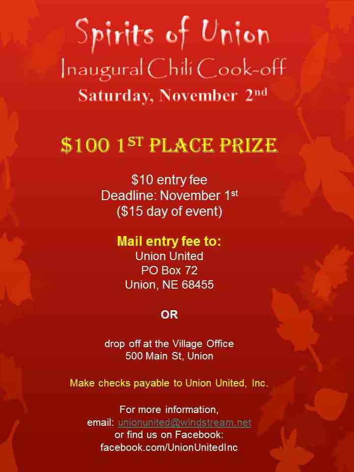 Chili cook off flyer 2013