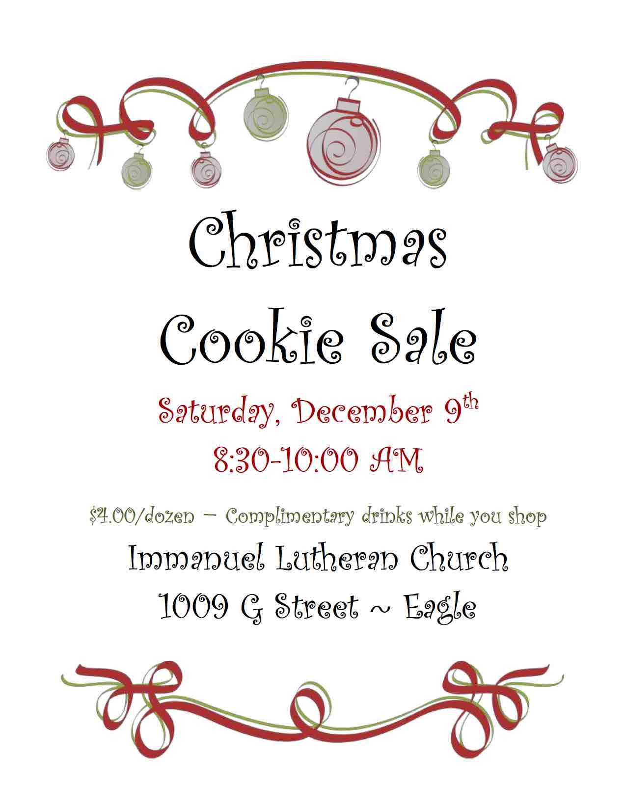 Christmas Cookie Sale Flier 6