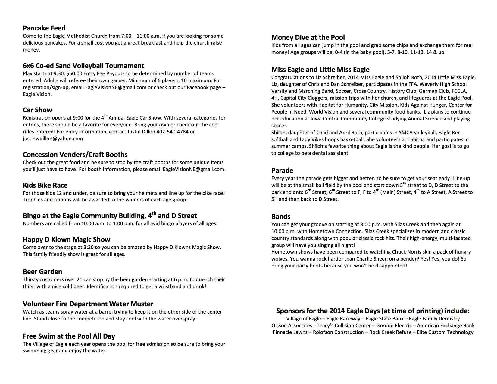 Eagle Vision Mailing