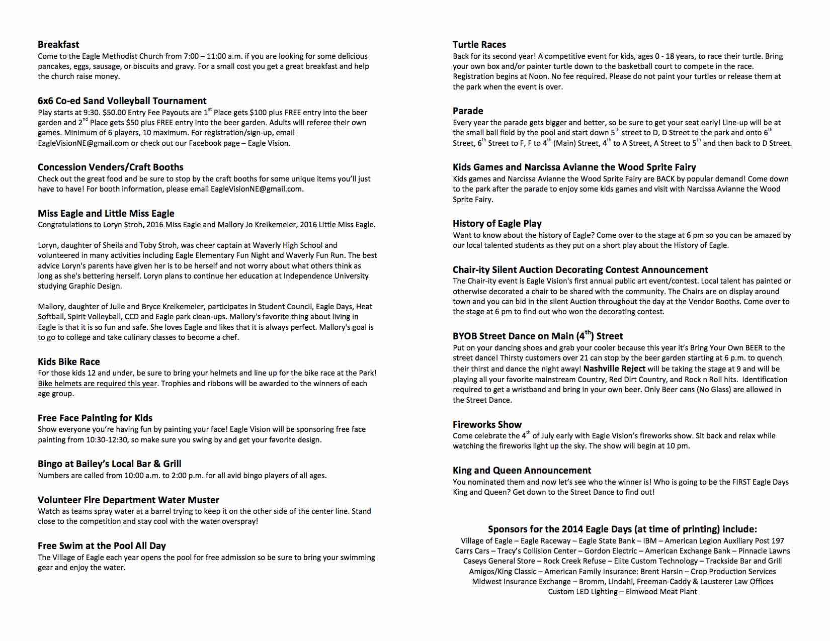 Eagle Vision Mailing LINK 2