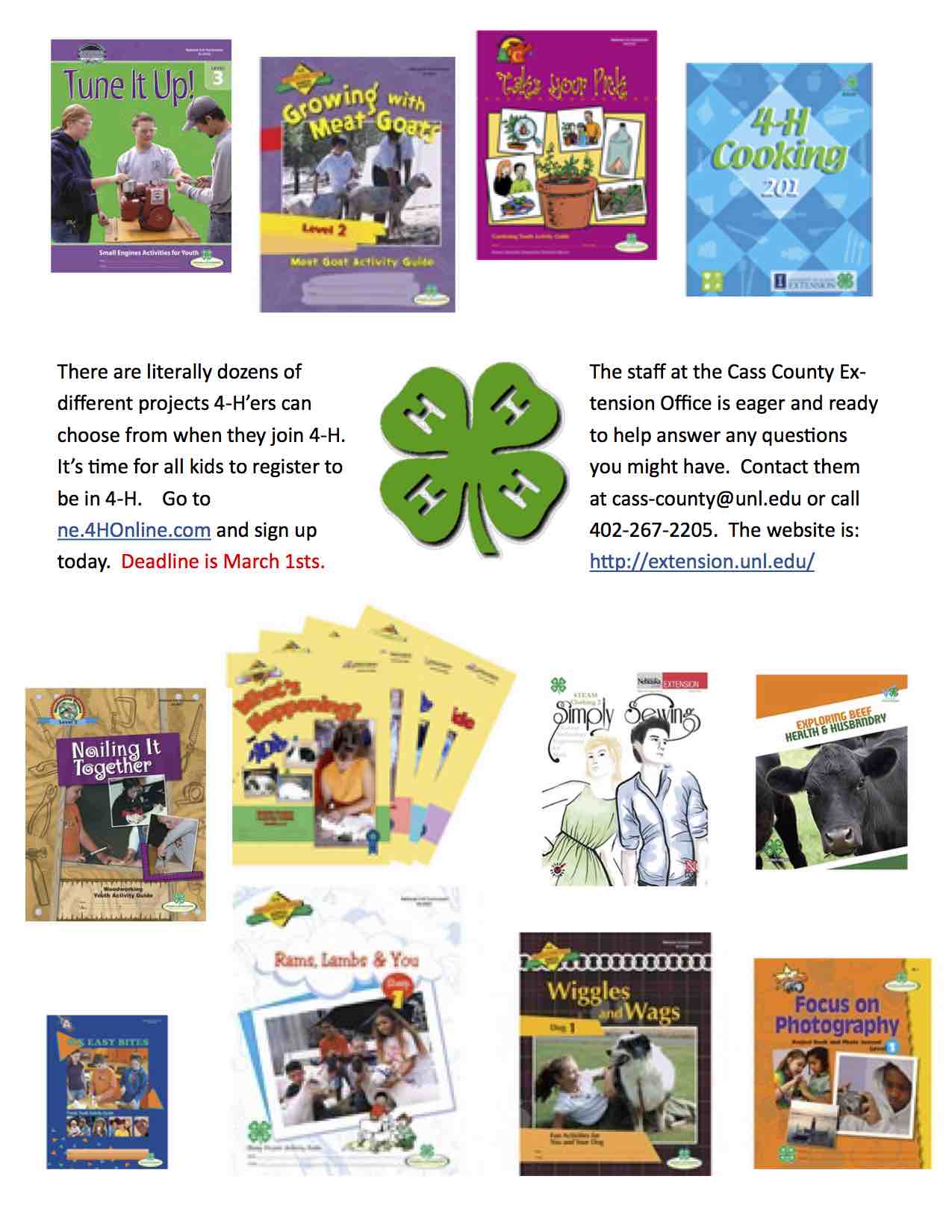 Enrollment flyer for February 2016