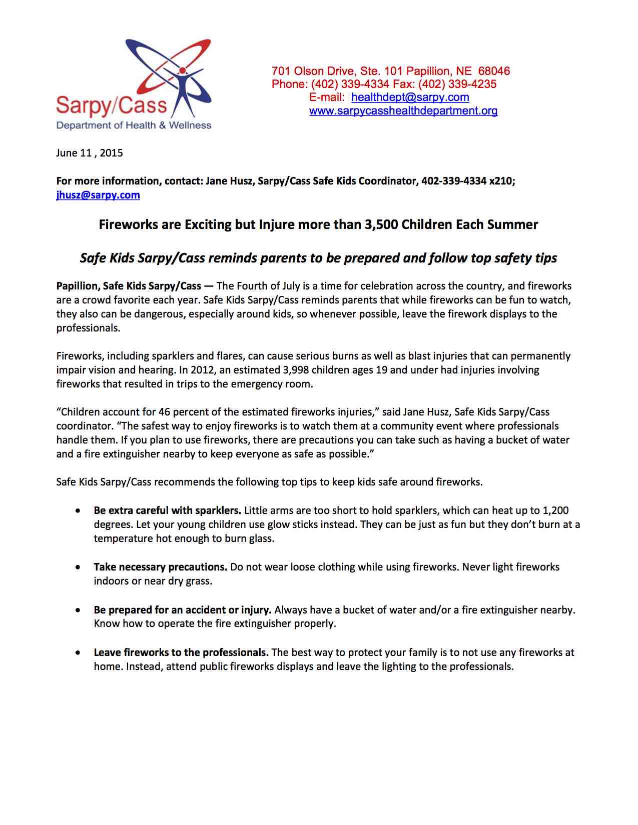 Fireworks Safety 2015