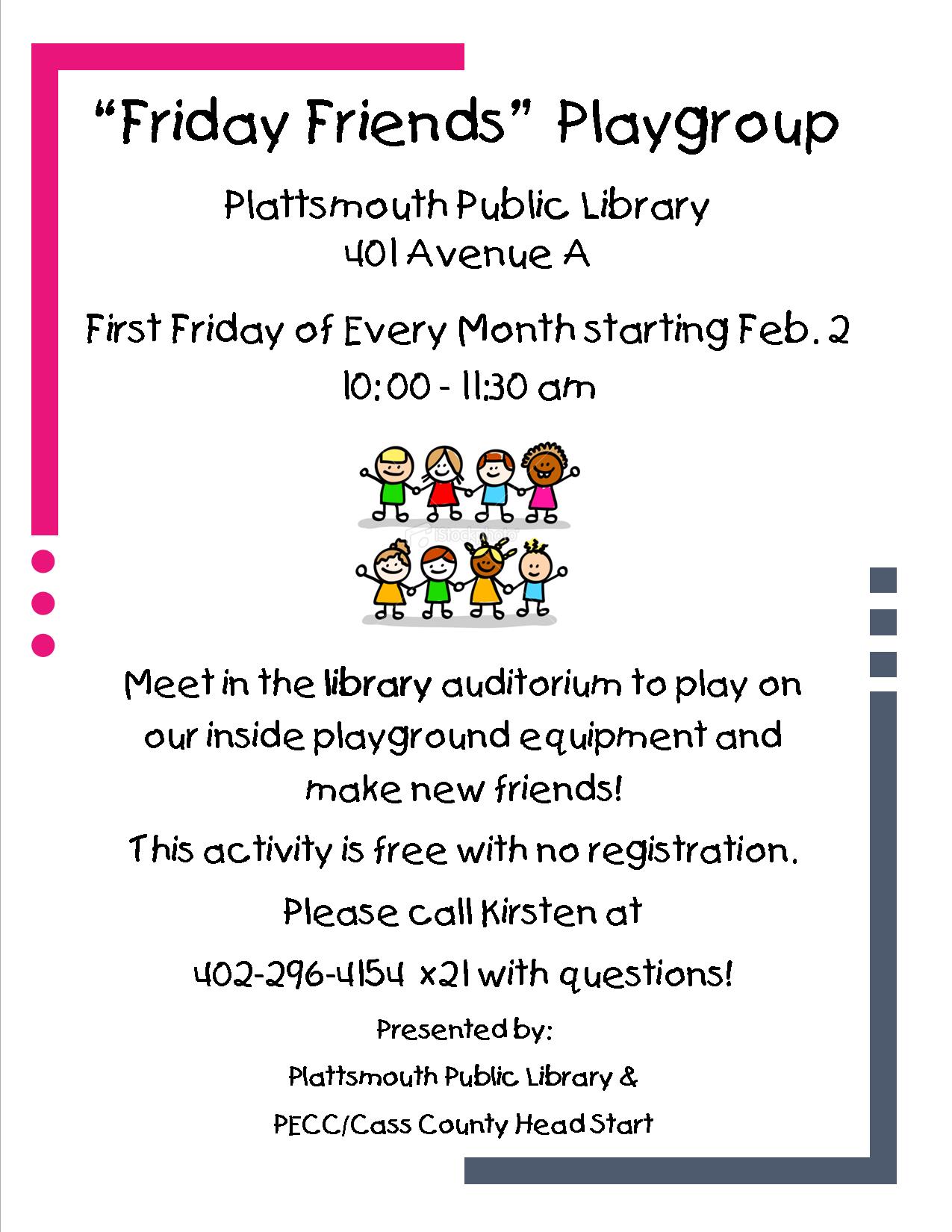 Friday Friends Playgroup Poster