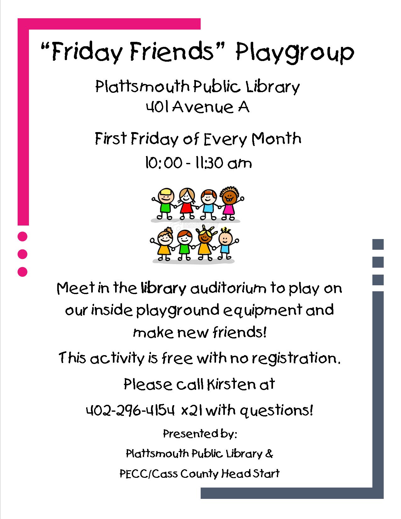 Friday Friends Playgroup Poster updated
