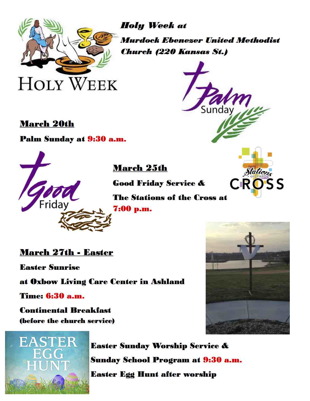 HolyWeekSchedule2016