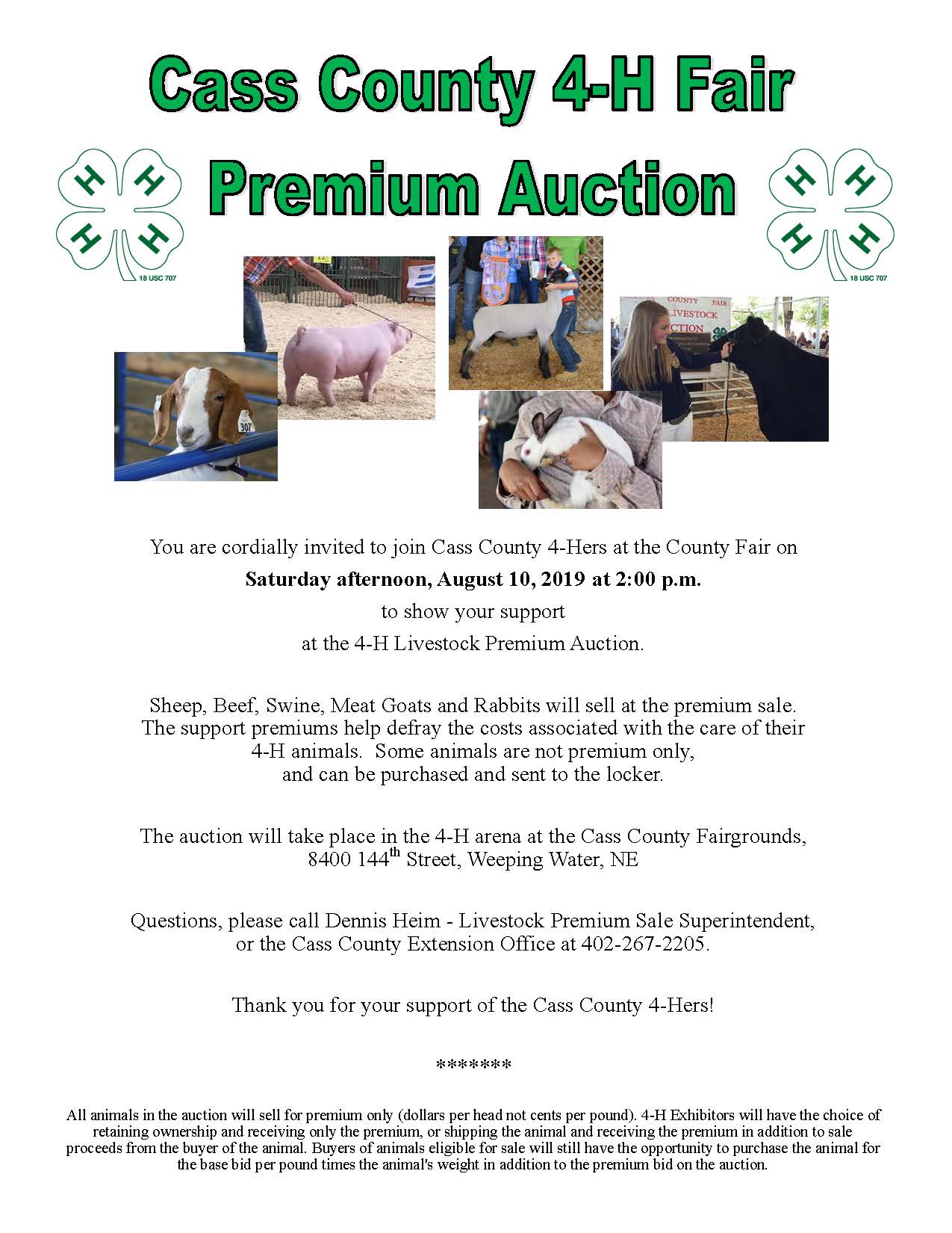 Livestock Auction Poster 2019
