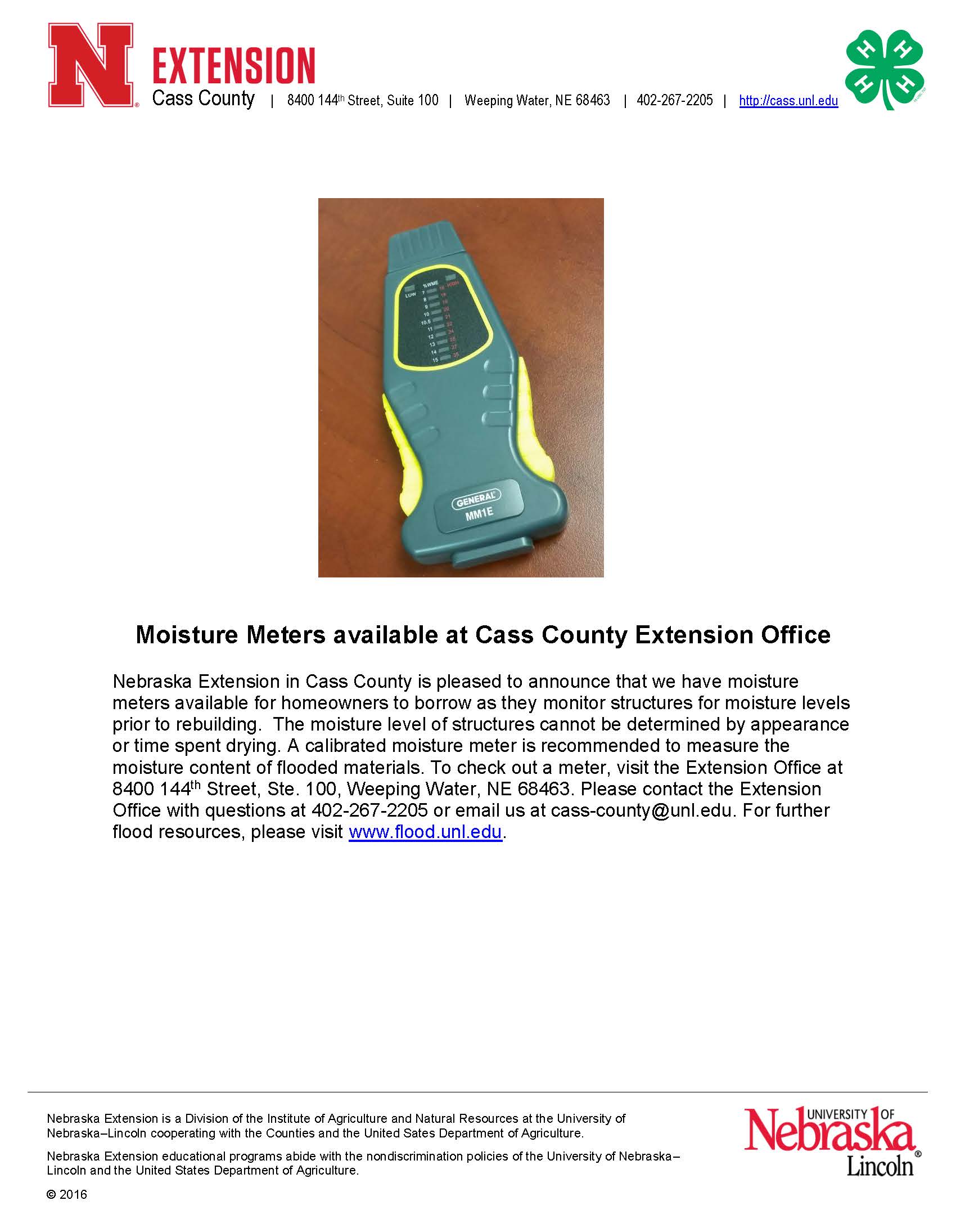 News Release Moisture Readers