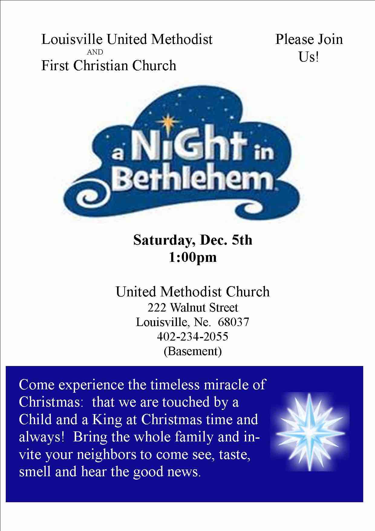 Night in Bethlehem flyer 2015