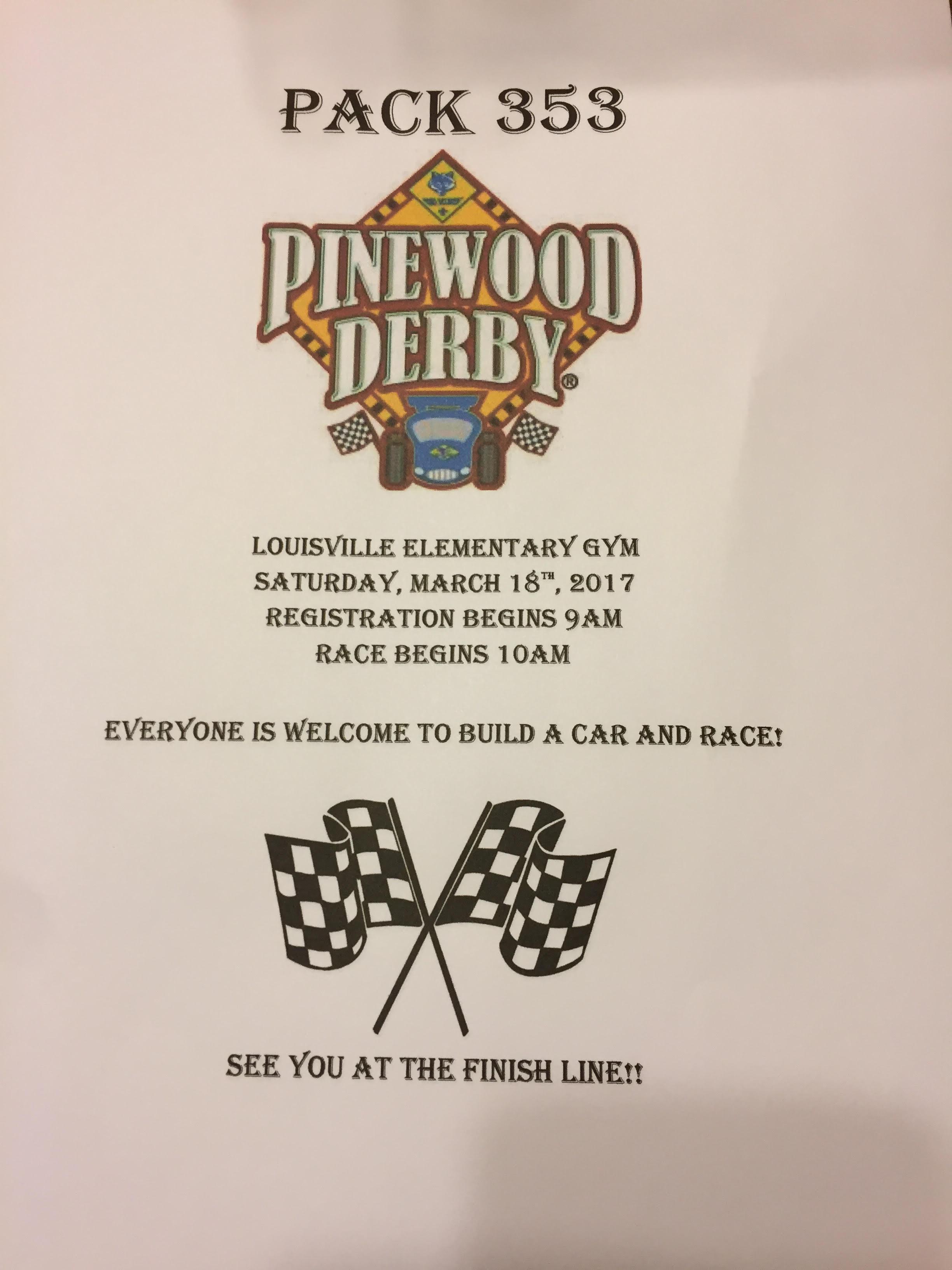Pinewood Derby 2017