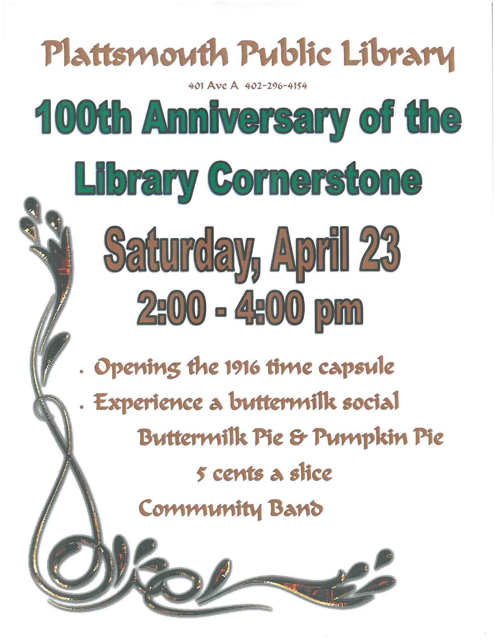 Plattsmouth Library 100 years