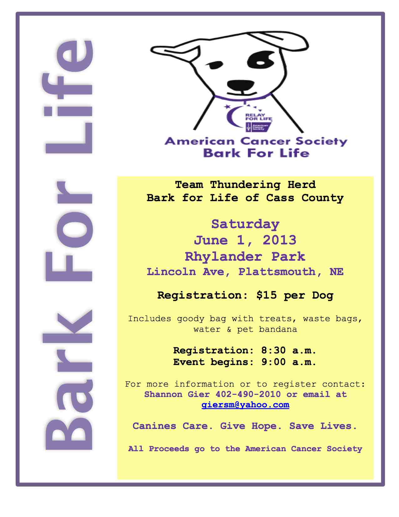 RFL Bark_For_Life_Poster_2013