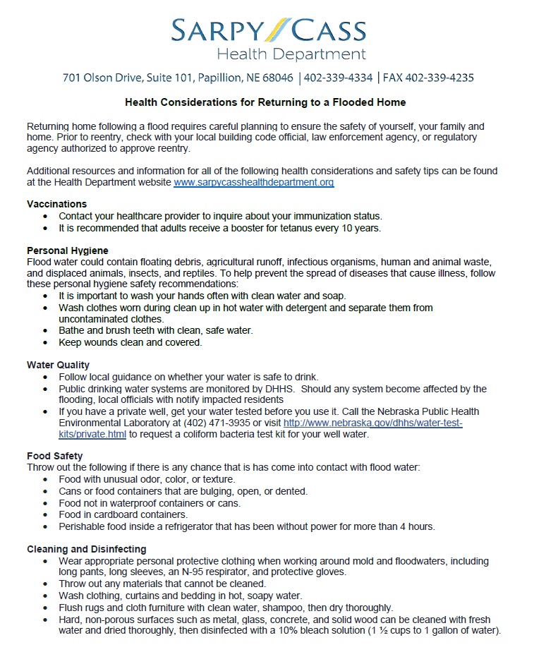 Sarpy Cass Health Flood