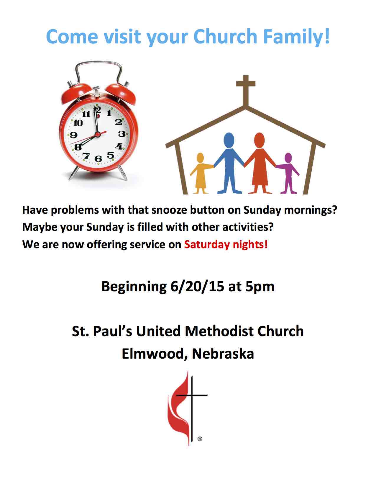 Saturday Service Flier