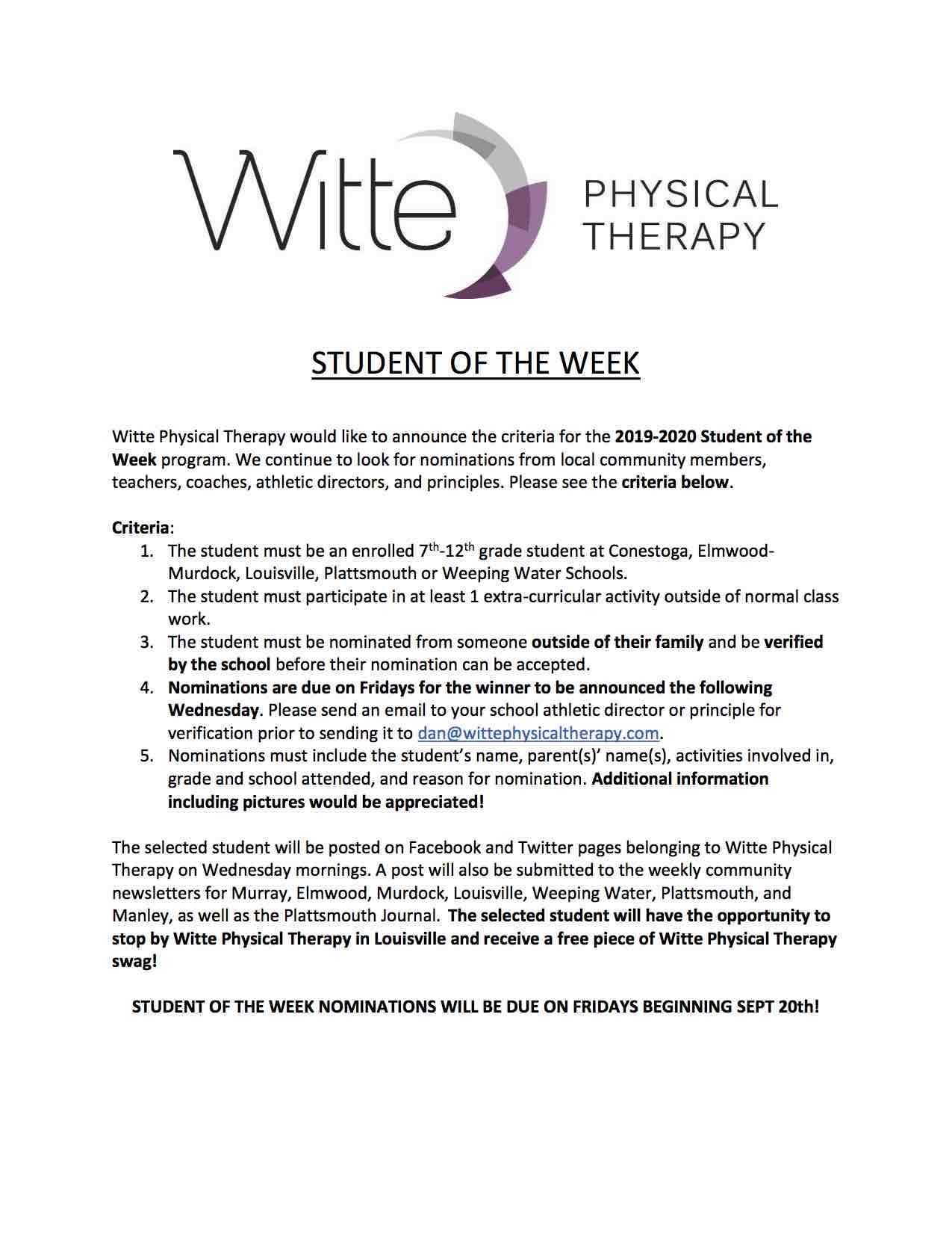 Student of the Week 7