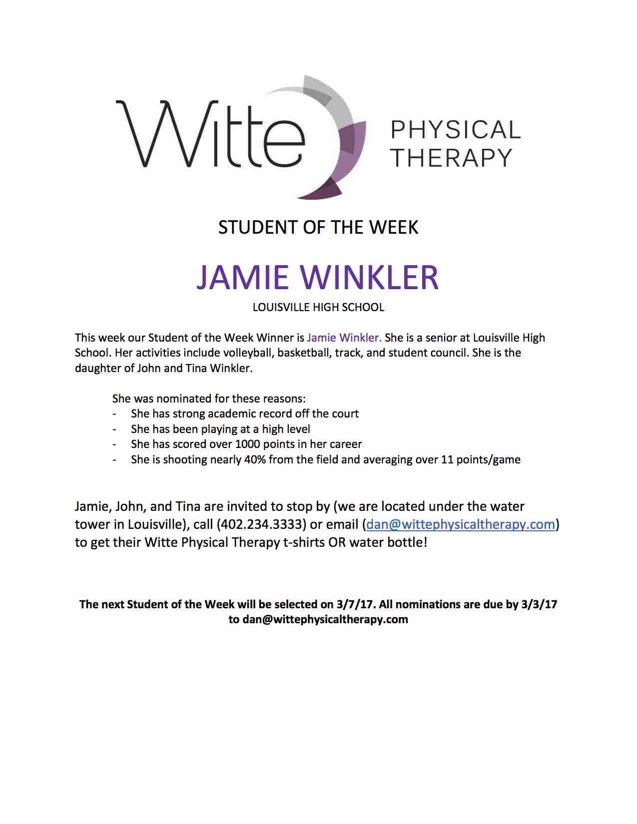 Student of the Week Selection 42