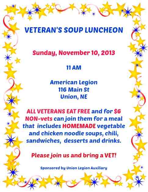 Union Aux Vets Lunch