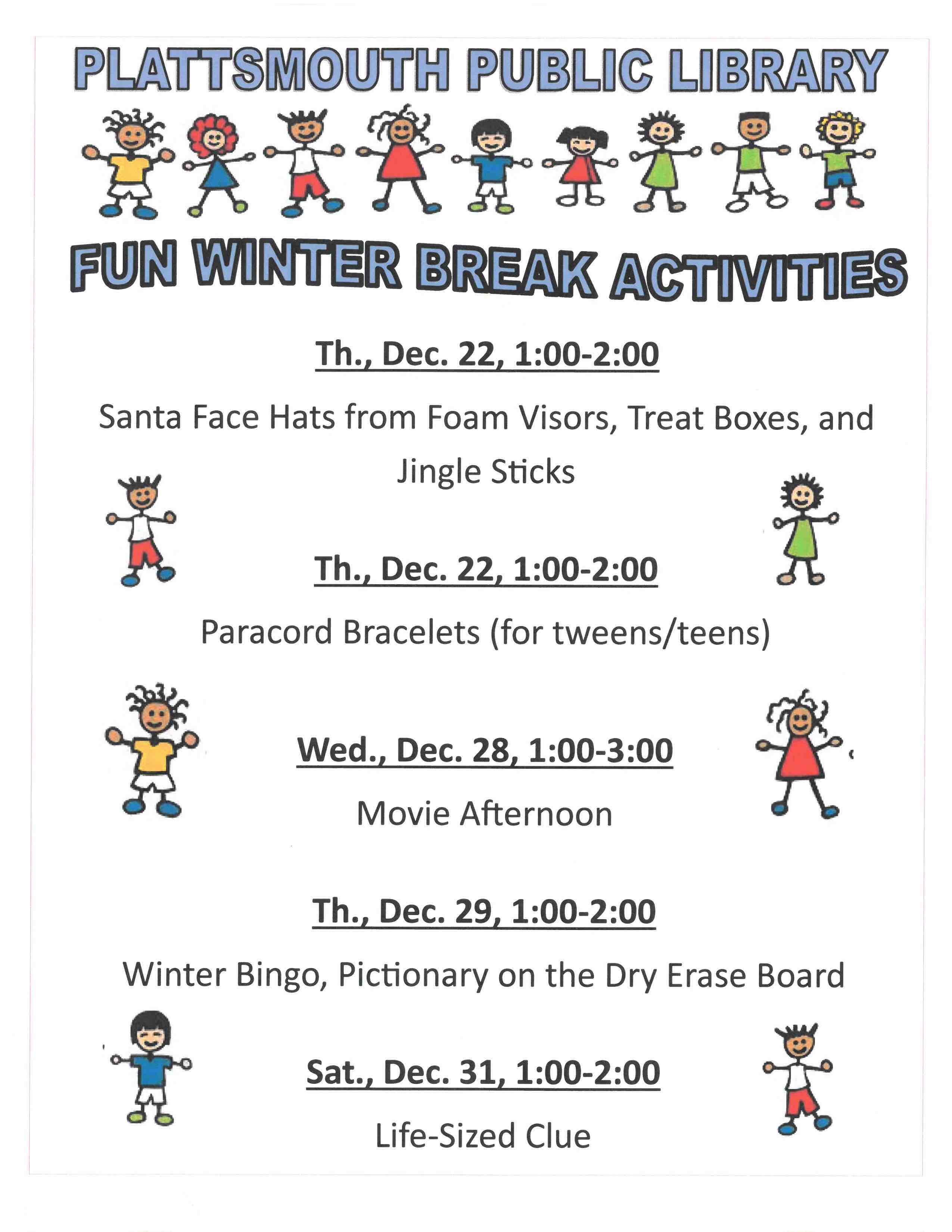 Winter Break Activities