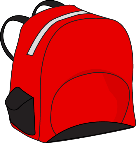 backpack clipart red backpack