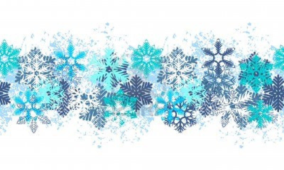 blue border with snowflakes