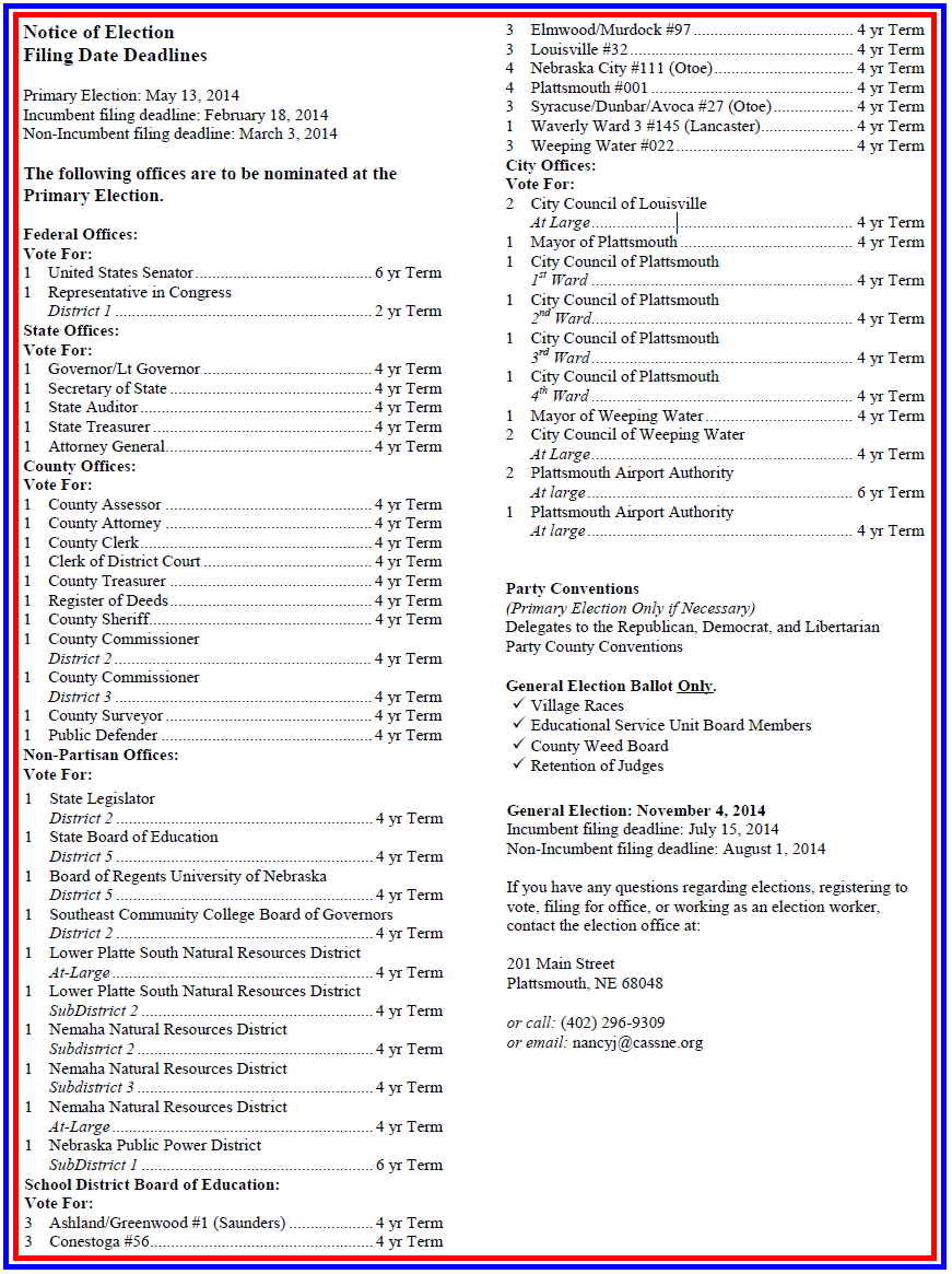 newsletternoticeofelection