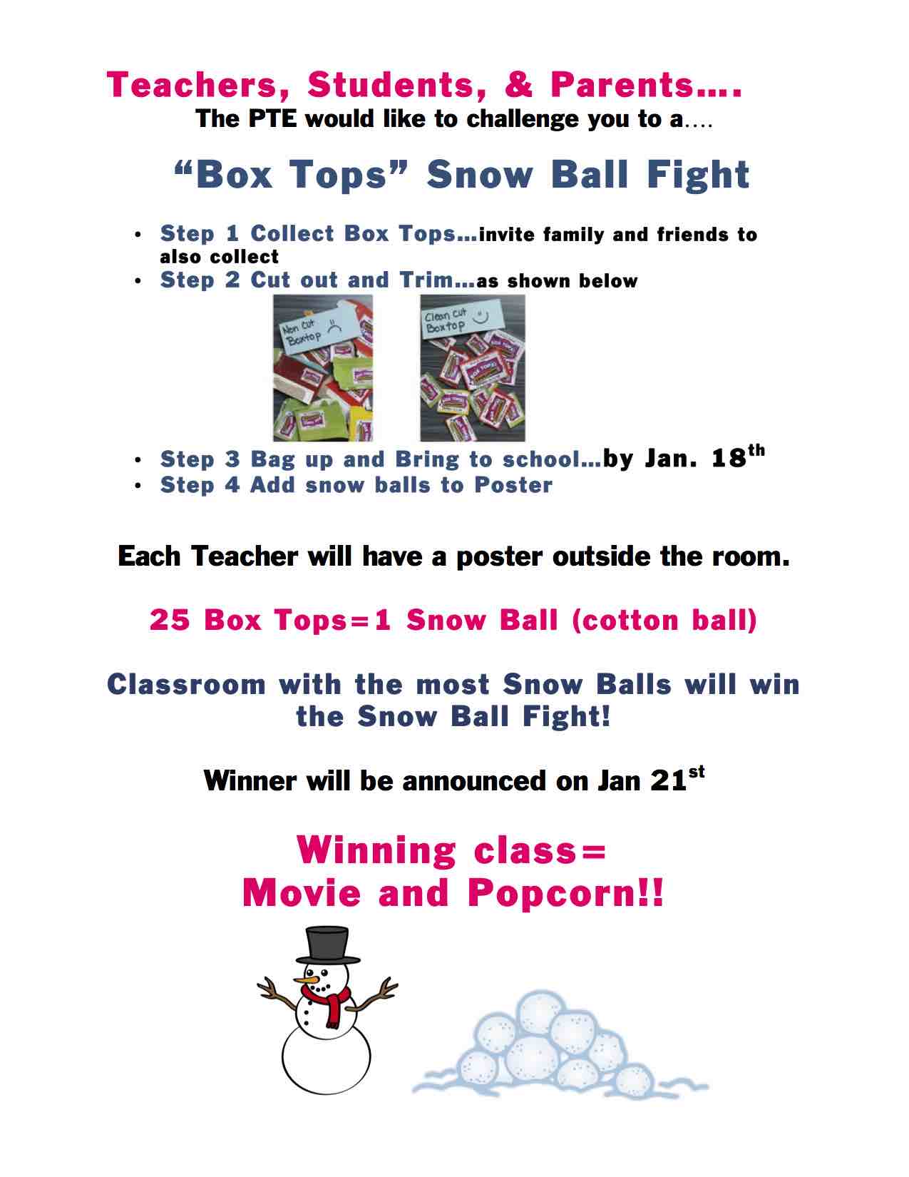 Box Tops Snowball Fight 2019