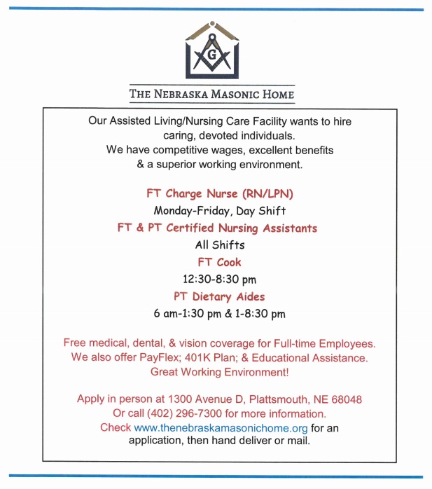 Masonic help wanted